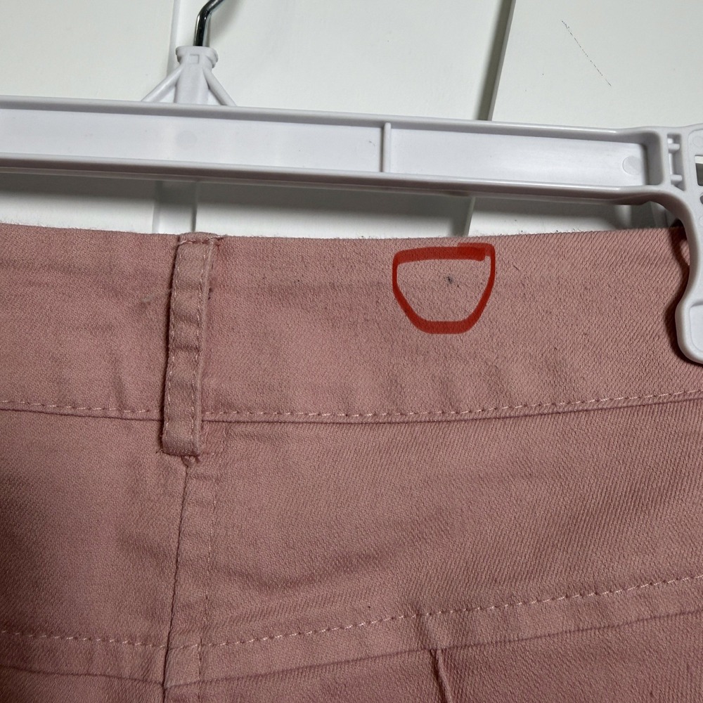 Noir Flare Leg Trousers Pink Size Medium 70s Coquette Retro Feminine Front Seams - Picture 6 of 9